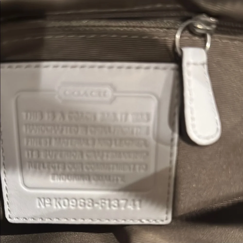 Coach Brown and White signature Monogram hobo Shoulder Bag - Picture 7 of 8